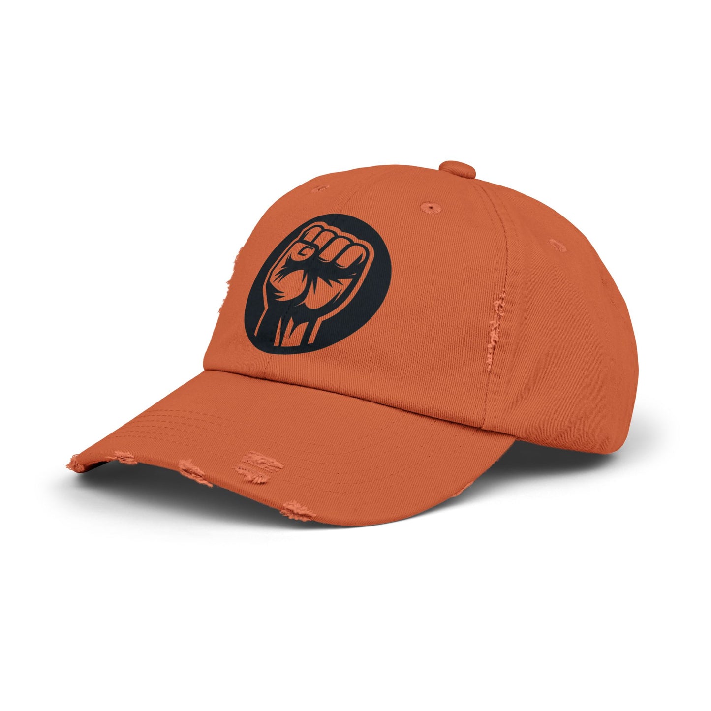 Unisex Distressed Cap with Fist Design | Empowerment Hat | Perfect for Activists and Casual Wear
