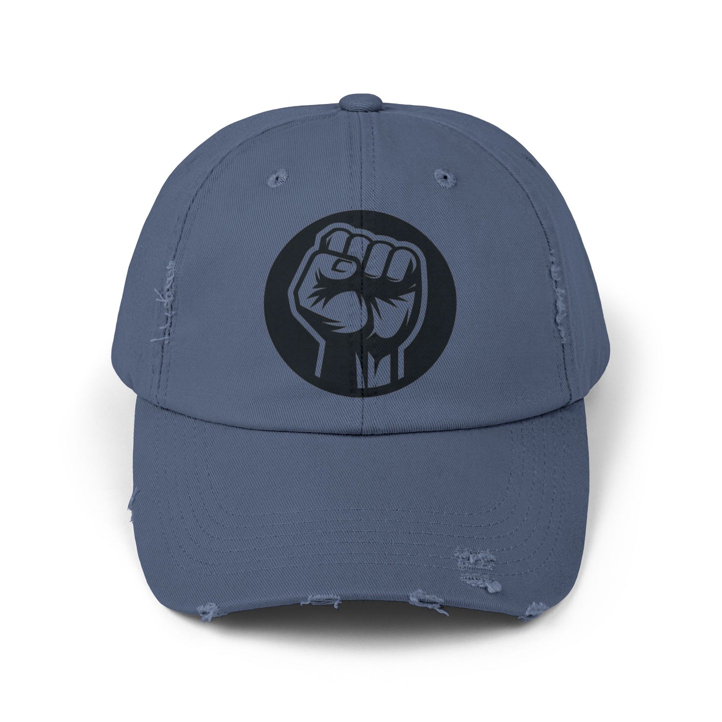 Unisex Distressed Cap with Fist Design | Empowerment Hat | Perfect for Activists and Casual Wear