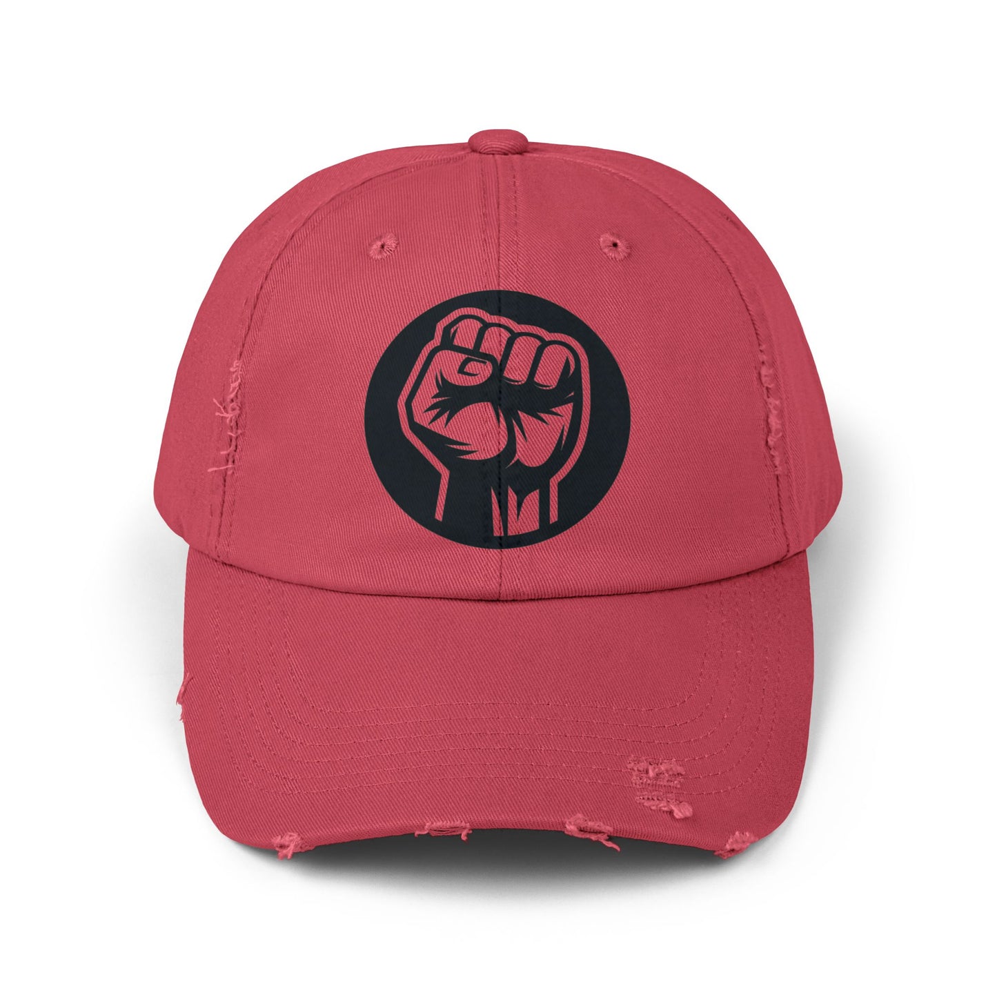 Unisex Distressed Cap with Fist Design | Empowerment Hat | Perfect for Activists and Casual Wear