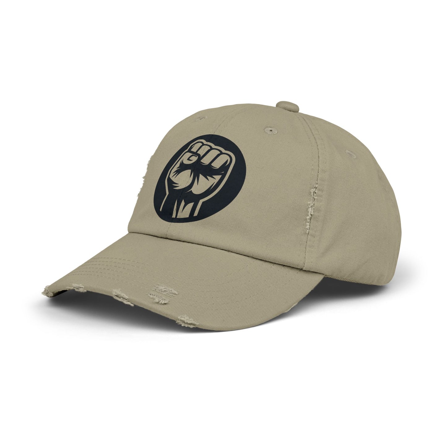 Unisex Distressed Cap with Fist Design | Empowerment Hat | Perfect for Activists and Casual Wear