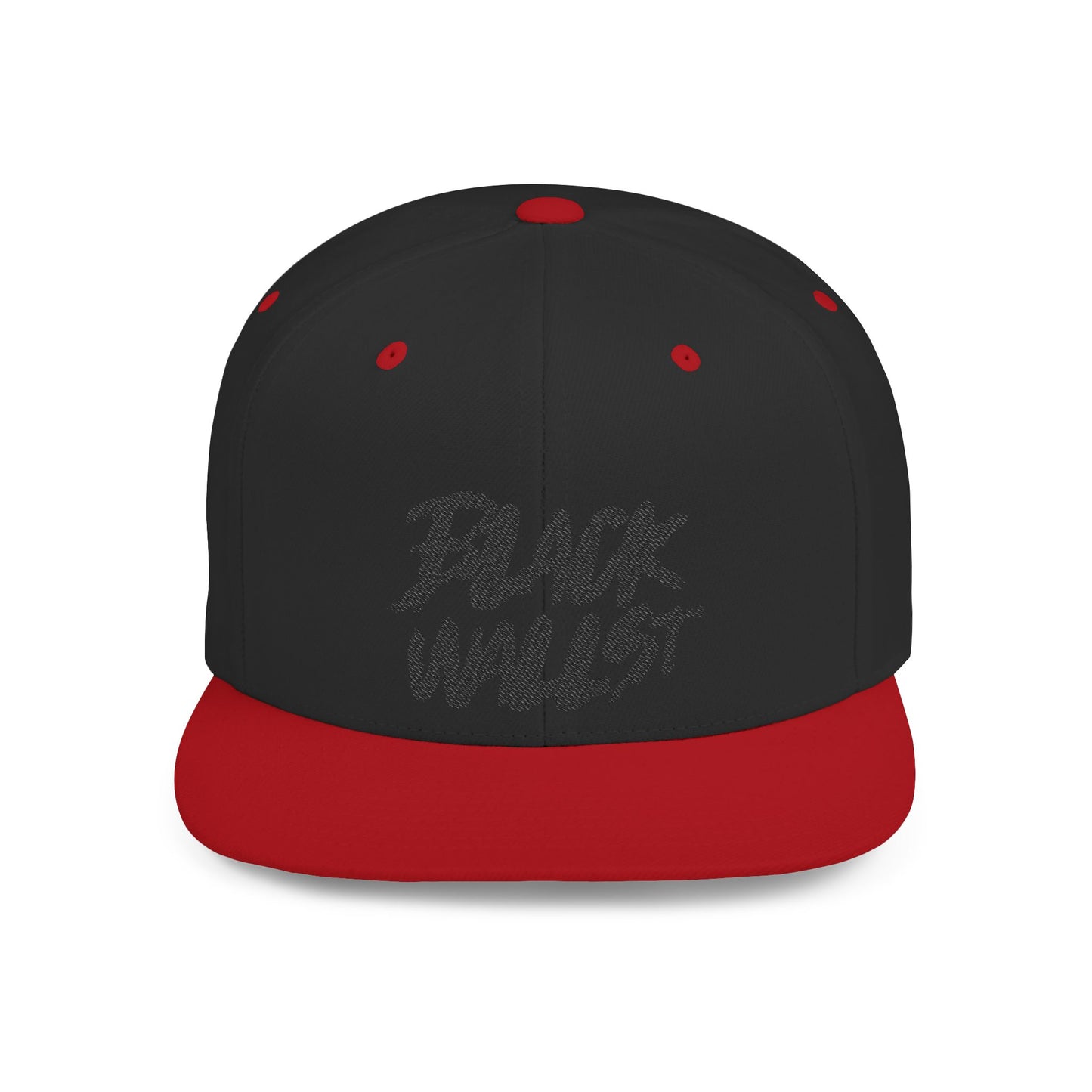Trendy Flat Bill Snapback - Black Wallst Design