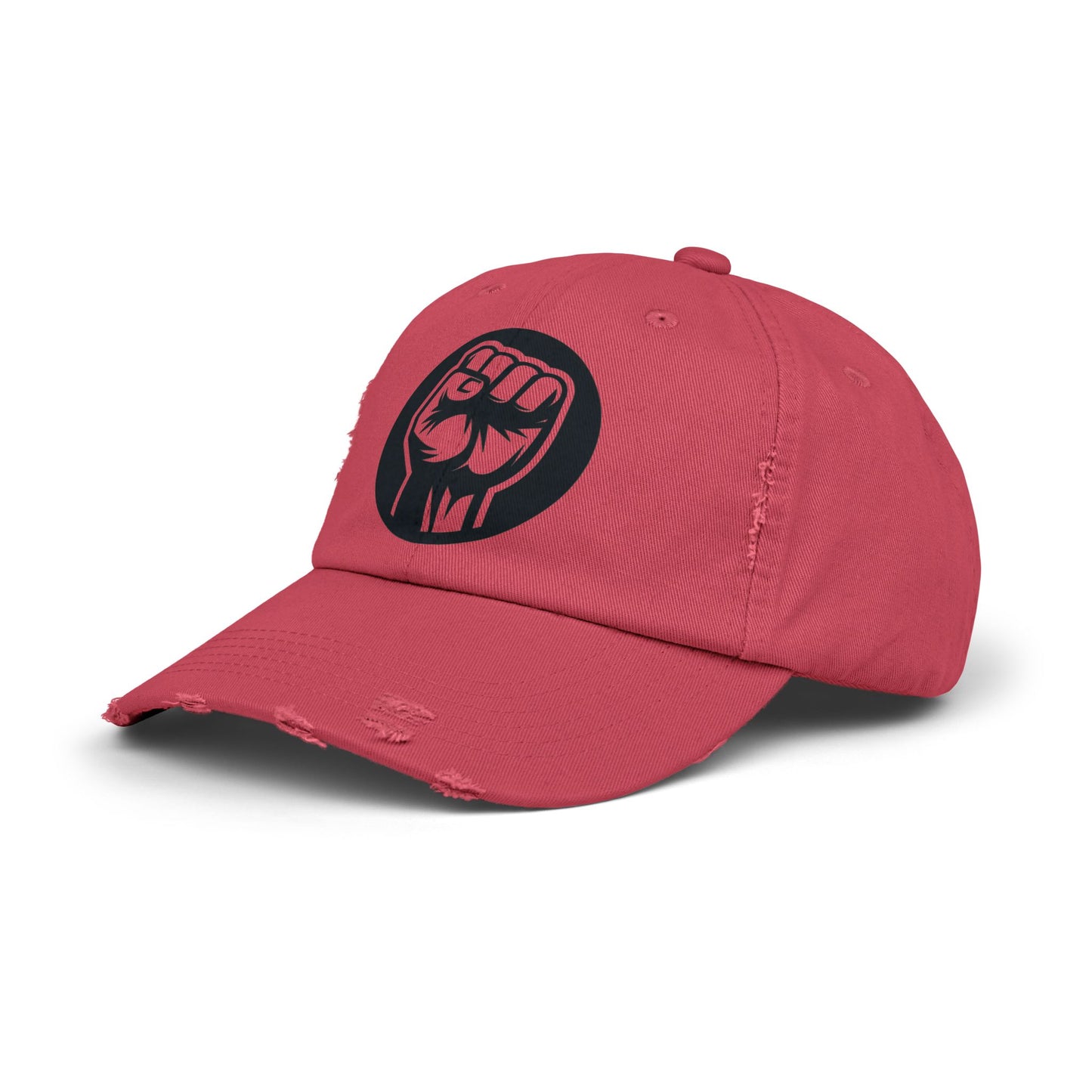 Unisex Distressed Cap with Fist Design | Empowerment Hat | Perfect for Activists and Casual Wear