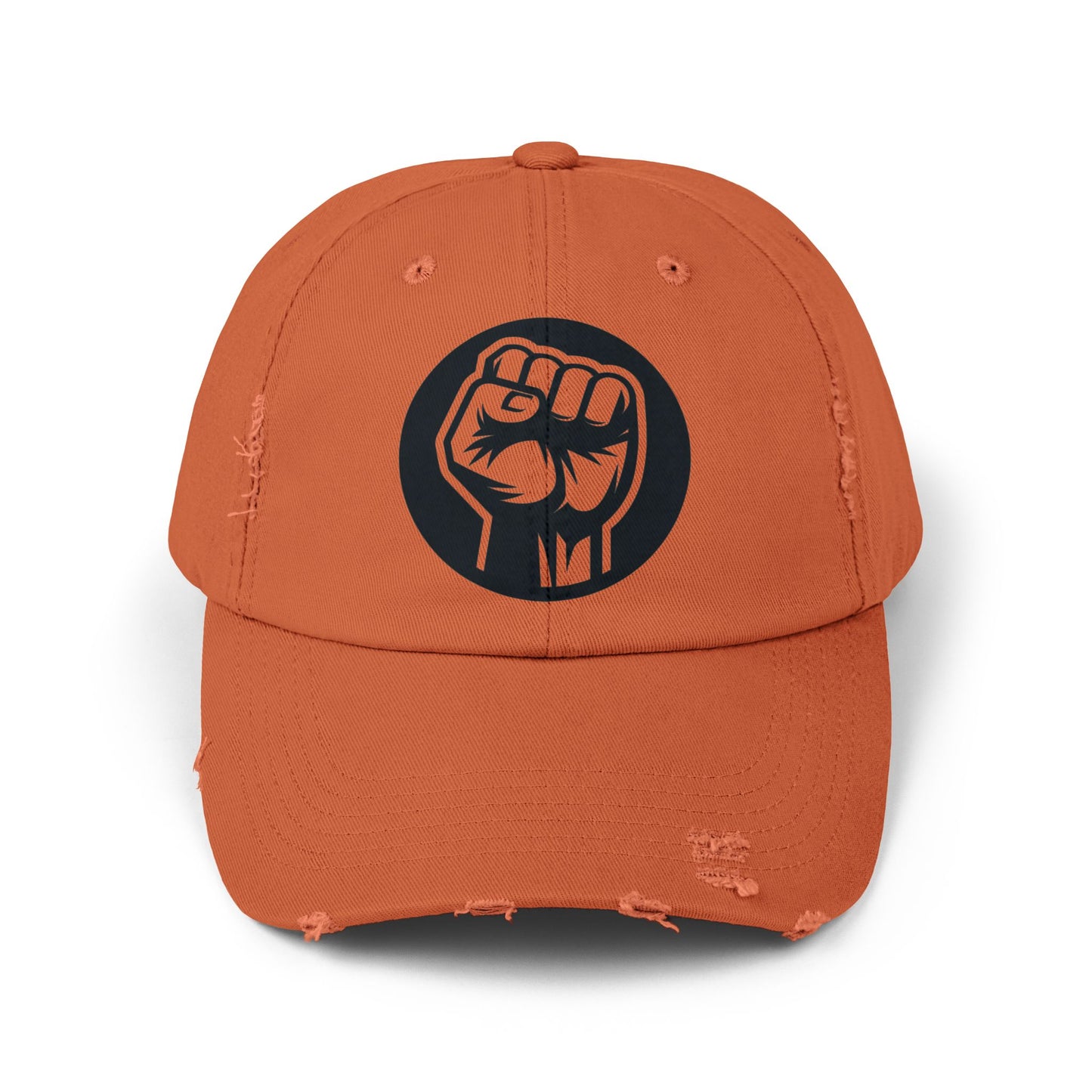 Unisex Distressed Cap with Fist Design | Empowerment Hat | Perfect for Activists and Casual Wear