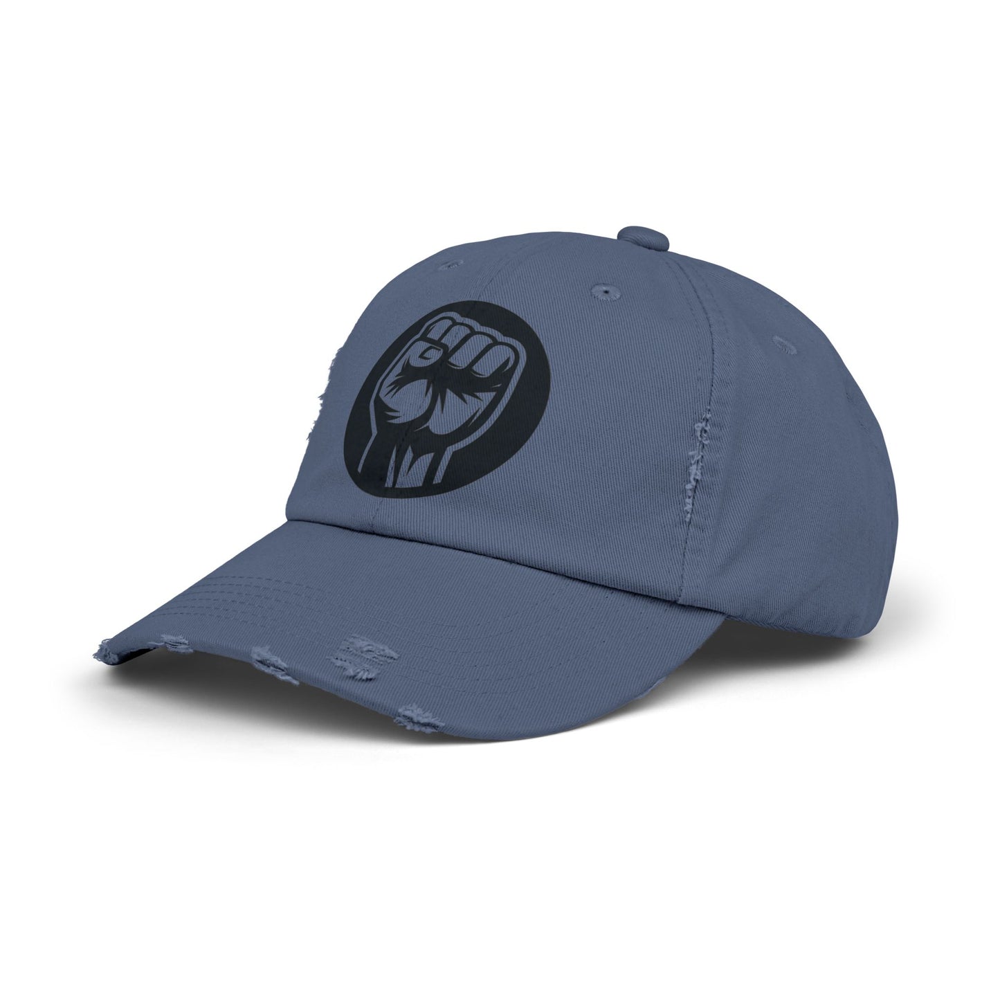 Unisex Distressed Cap with Fist Design | Empowerment Hat | Perfect for Activists and Casual Wear