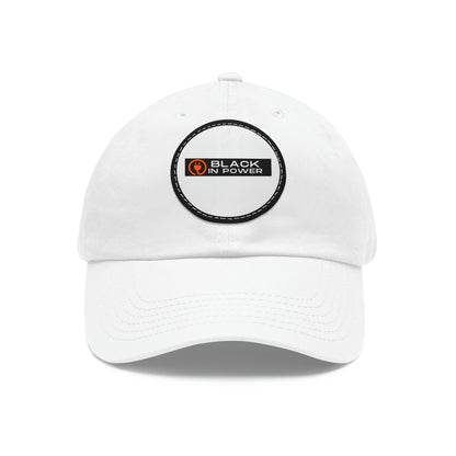 Dad Hat with Leather Patch (Round)